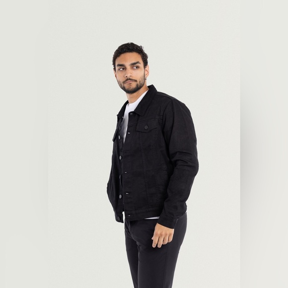 XRAY Men's Casual Biker Denim Jacket - Picture 2 of 5